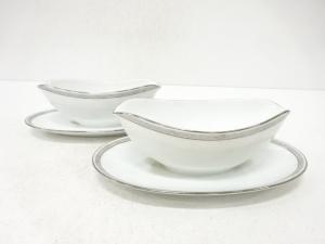 Noritake ノリタケ　シルバーキー　グレービーボート・ソーサーペア　洋食器